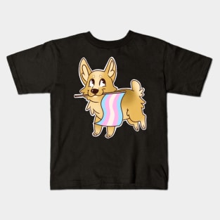 Corgi Trans pride Kids T-Shirt